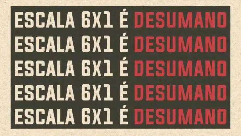 (capa) Escala 6x1 é desumano