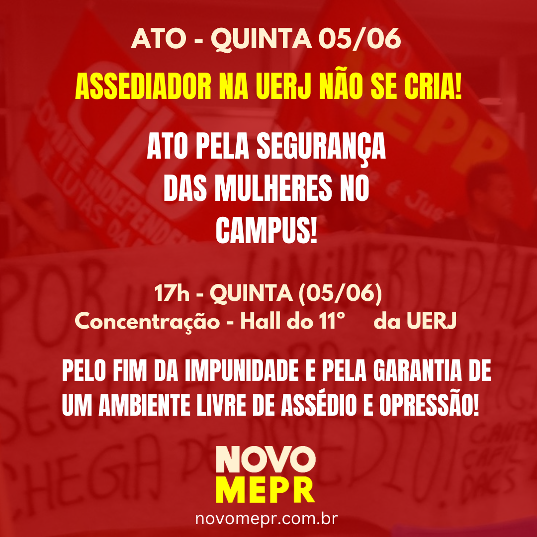 Ato contra assédios - capa
