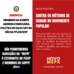Capa - Contra os métodos de gangue no movimento popular!