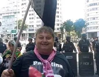 Luiz Cláudio, companheiro do Movimento Palestina Livre - Rio de Janeiro, que têm sido censurado pela prefeitura da UERJ e impedido de montar a banquinha da Palestina desde março de 2026